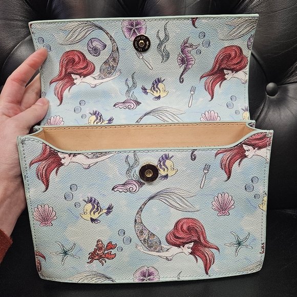 Dooney & Bourke Disney Ariel Little Mermaid Clutch Crossbody 75th Anniversary - Picture 10 of 14